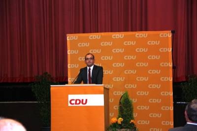 CDU-Vorsitzender Lutz Köhler bei seiner Begrüßung